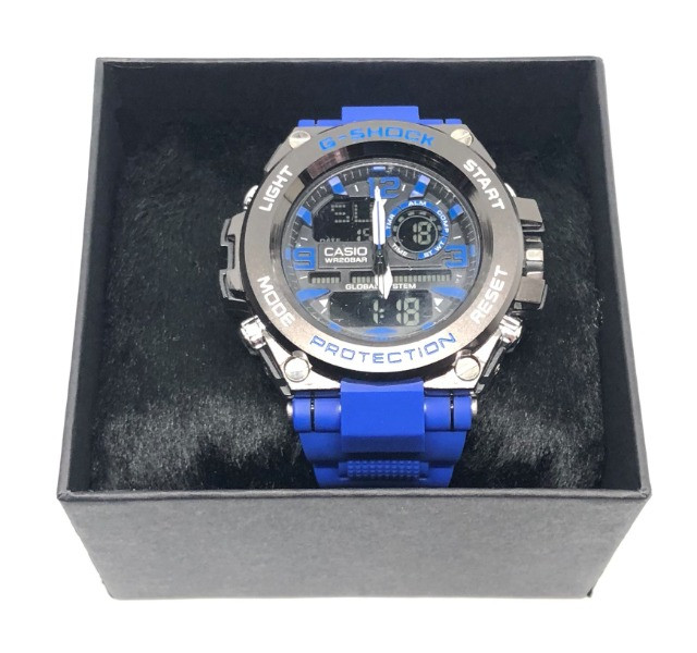 Relógio Casio G-Shock MTG-S1000 Pulseira Azul e Caixa Preta