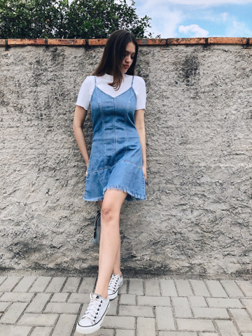 vestido jeans damyller