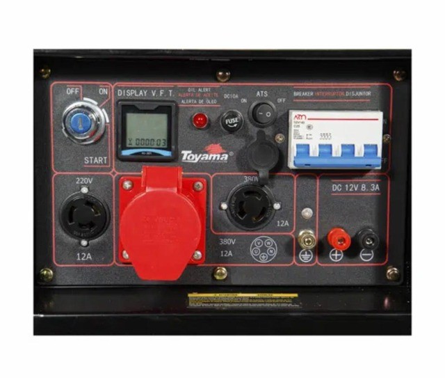 Gerador de Energia Diesel 7.5 KVA Trifásico 220/380V Toyama TDG8500E3XP Part Elétrica - Foto 5