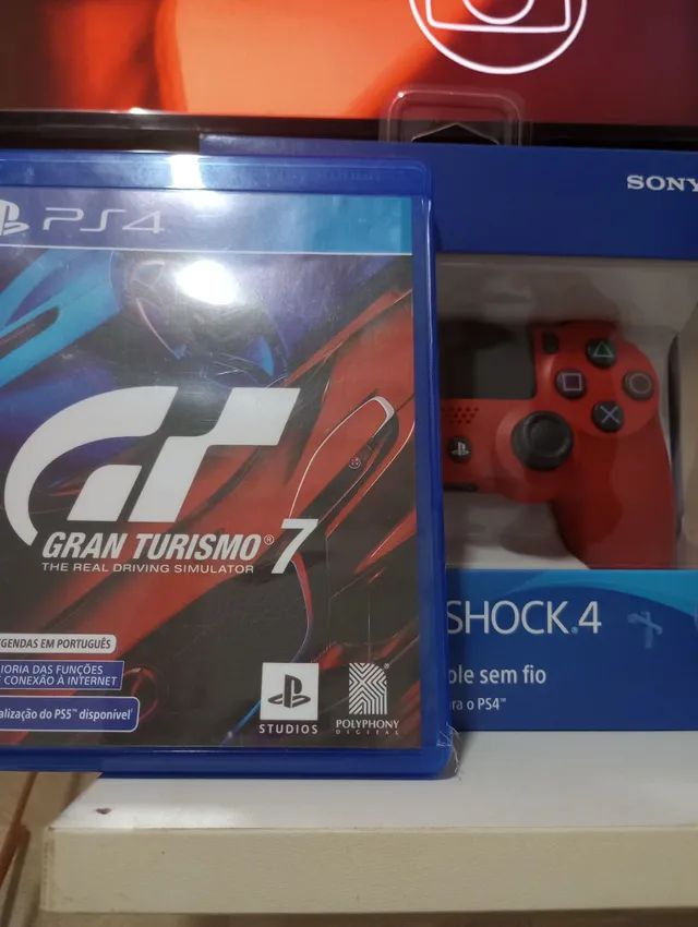 Controle Sony e Jogo Gran Turismo 7 PS4