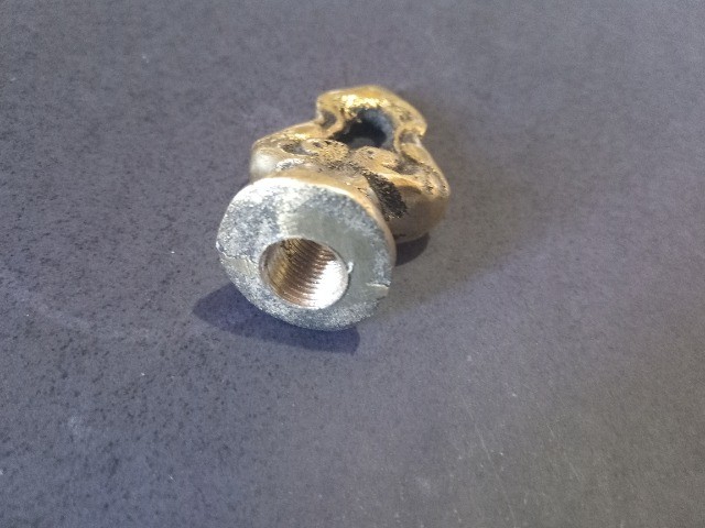 Gancho argola em bronze com rosca p corrente canopla Pendente - Foto 3