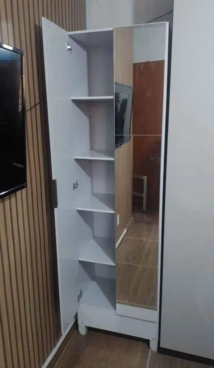 sapateira com espelho