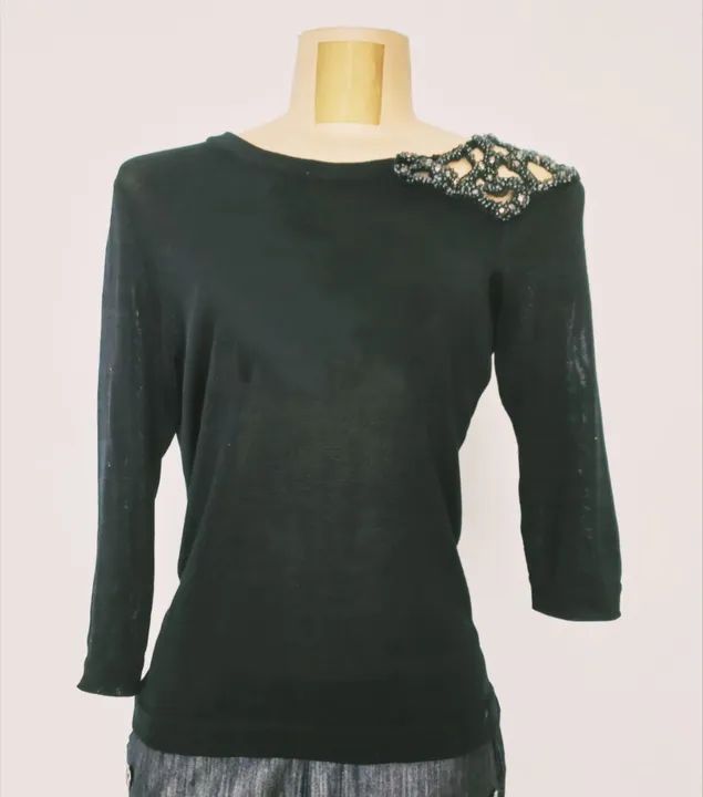 Blusa tricot Brasil em Gotas