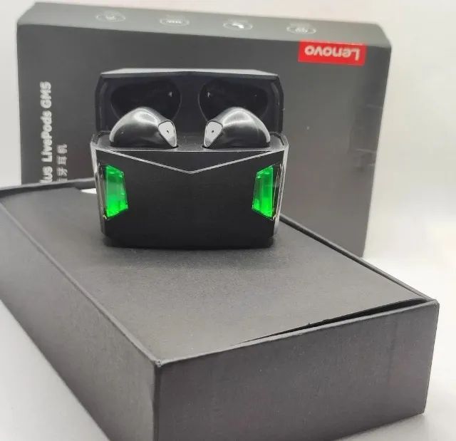 Fone Gamer Bluetooth Lenovo GM5 Preto Thinkplus Live Pods Original Novo Na Caixa Lacrado - Foto 6