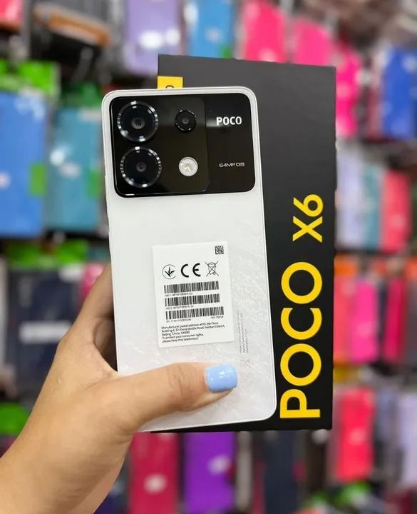 - Poco X6 5G, 256/12GB RAM, NFC, cores: preto, azul e branco, tela 1.5K, LACRADO.
