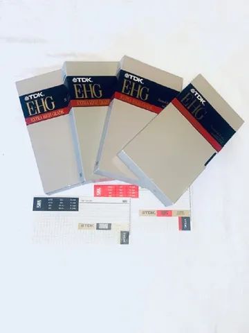 COLEÇÃO DE 4 Fitas Vhs Tdk Extra High Grade Usadas
