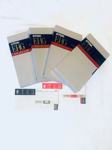 COLEÇÃO DE 4 Fitas Vhs Tdk Extra High Grade Usadas