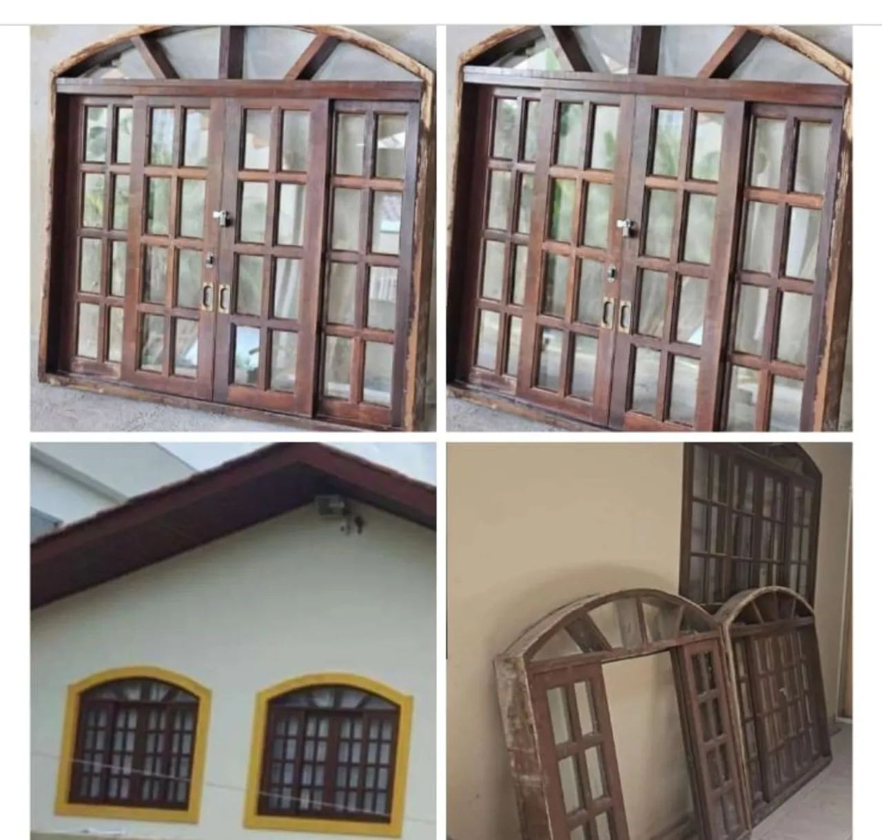 Janelas de madeira maçiça. estilo colonial em excelente estado!