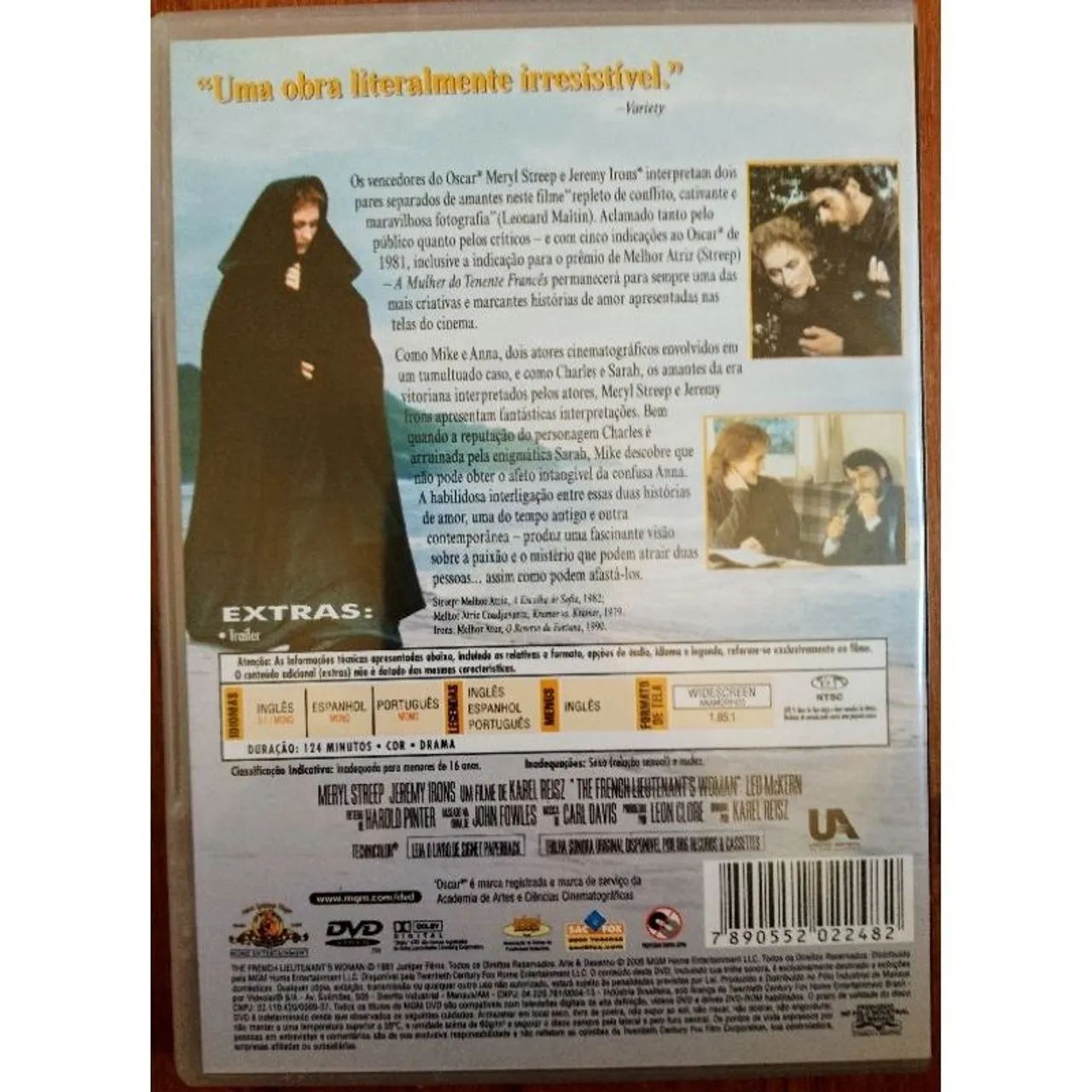 DVD original - A Mulher do Tenente Francês - Meryl Streep e Jeremy Irons - Foto 3