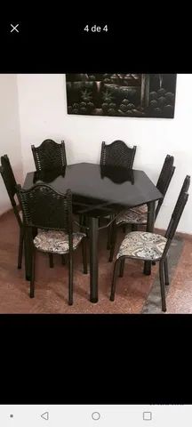 Mesa de 6 cadeiras Sextavada  - Foto 4