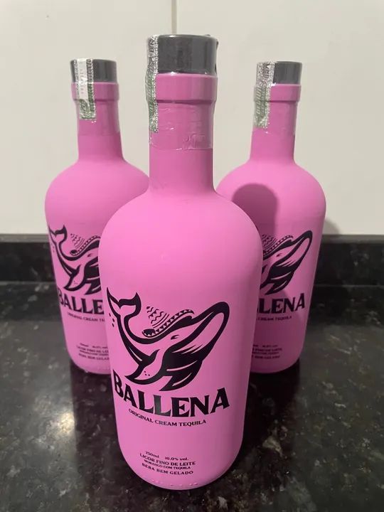 Kit 3 Garrafas Tequila Ballena Original Cream 700ml - Foto 2
