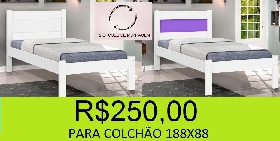 Cama de solteiro a pronta entrega 