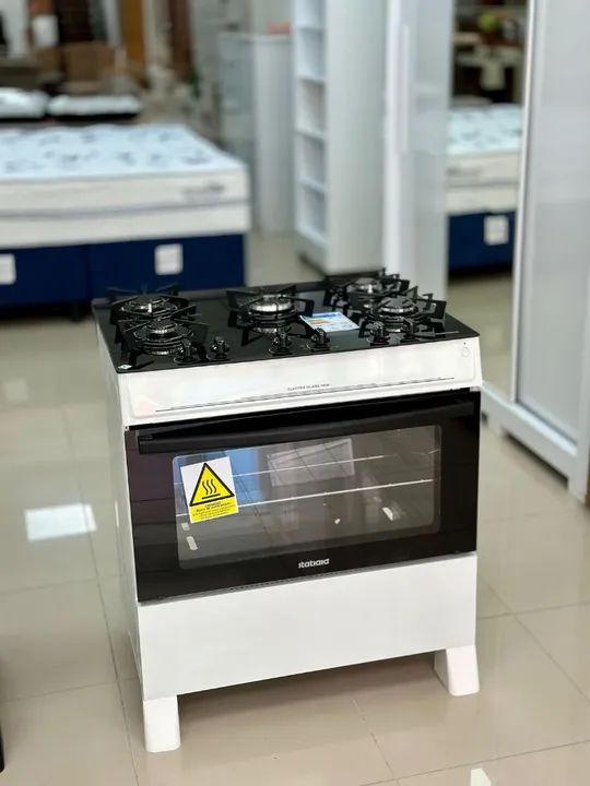 Fogão 5 bocas Itatiaia mesa de vidro.  - Foto 2