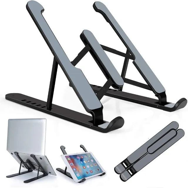 Suporte Para Notebook Base De Mesa Apoio Cama Dobrável Abs - Foto 3
