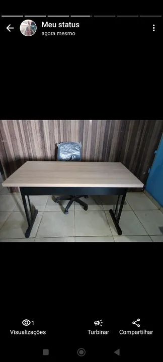 Mesas reta 120x60 sem gaveta  - Foto 3