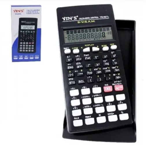 Calculadora Científica Com Capa 12 Dígitos Faculdade Escola 8x16 Cm YS-82TL (z418) - Foto 3
