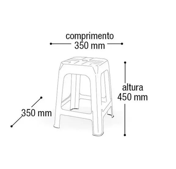 Banqueta Banco Branco Bbrpm Arqplast - Foto 3