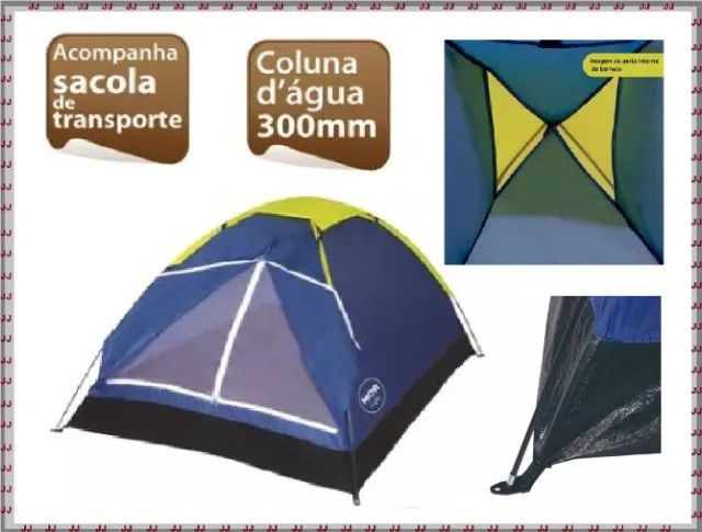 Barraca Mor para camping 2 pessoas camuflada 1,45 x 2,04 x 1,0  - Foto 3