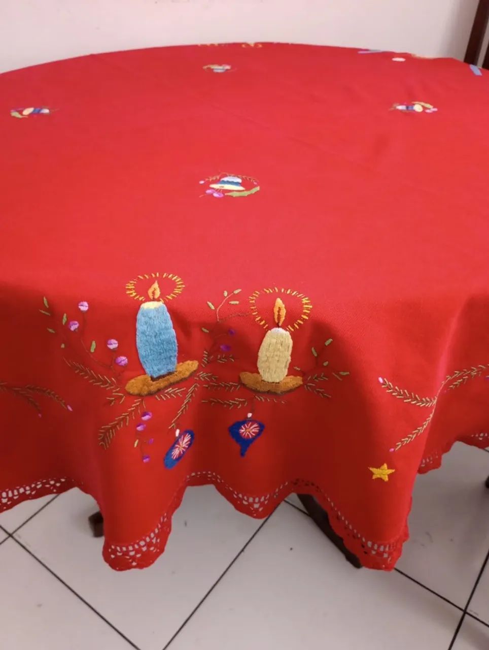 Toalha de Natal Redonda - Foto 2