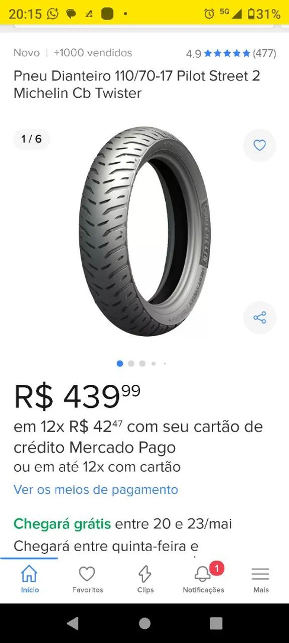 Pneu Michelin Pilot Street 2 110/70 17 - Foto 5