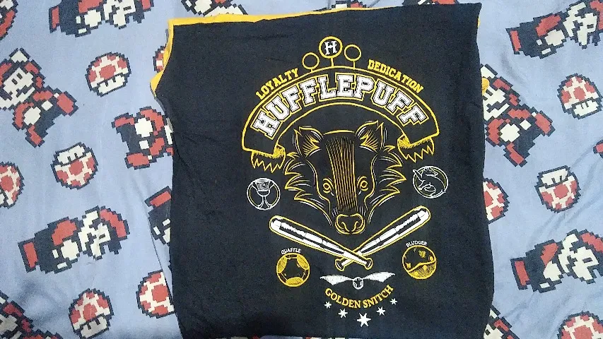 Camiseta Piticas Harry Potter Lufa-lufa Quadribol P
