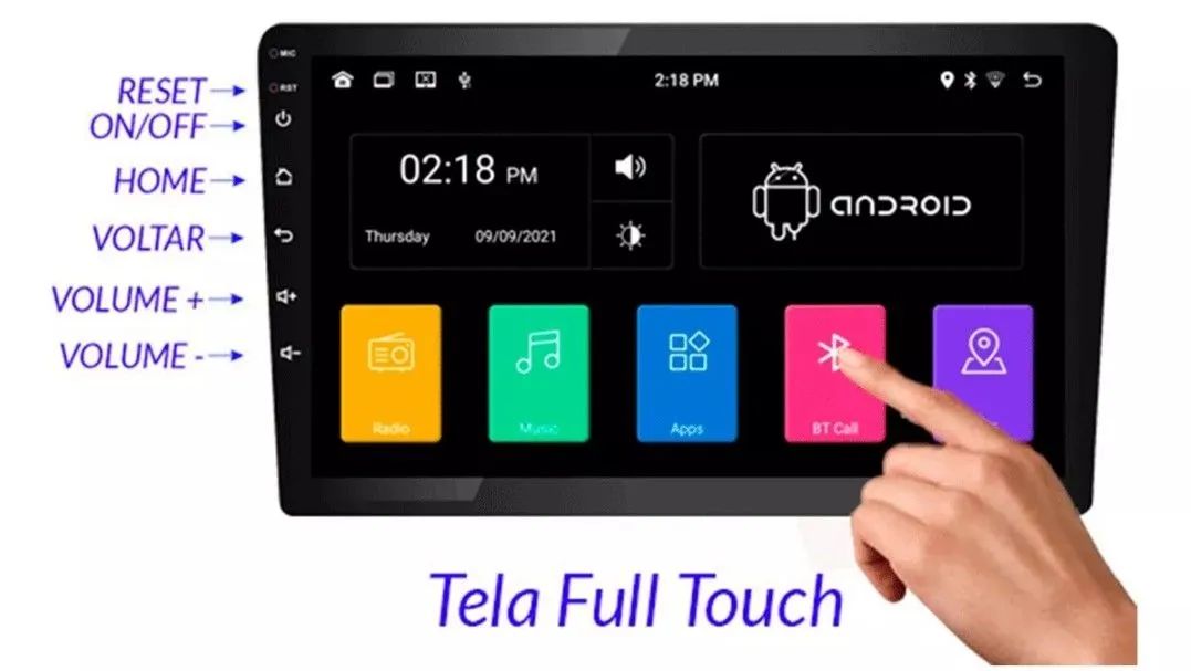 Multimídia 9 Polegadas com Carplay e GPS  - Foto 5