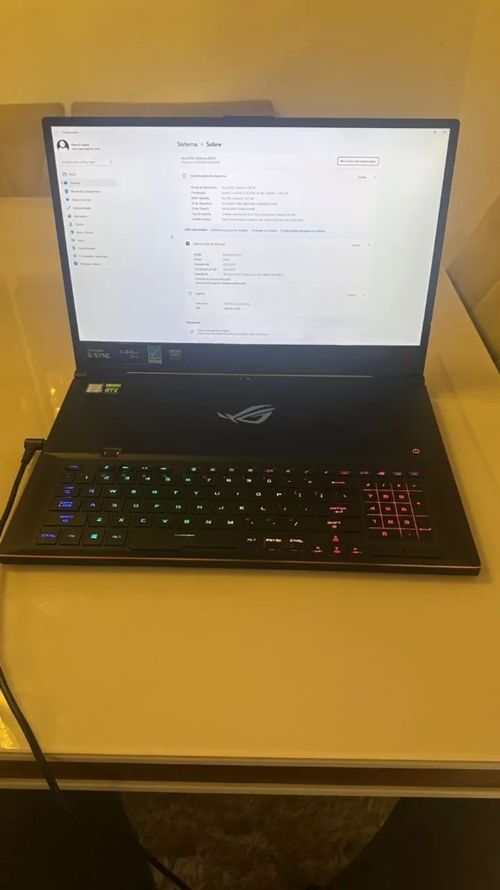Notebook Asus ROG Zephyrus GX701