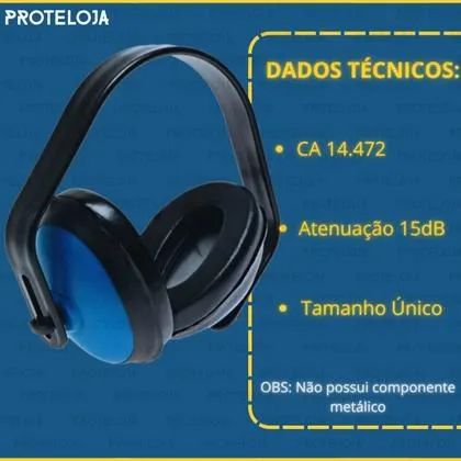 Fone concha Protetor de Ouvido abafador - Conforto e Segurança