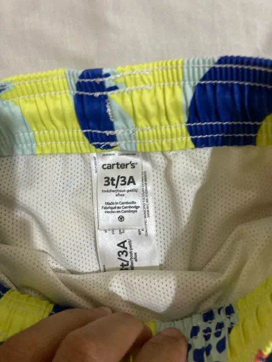 Shorts de Praia Infantil com Estampa de Peixes - Foto 2