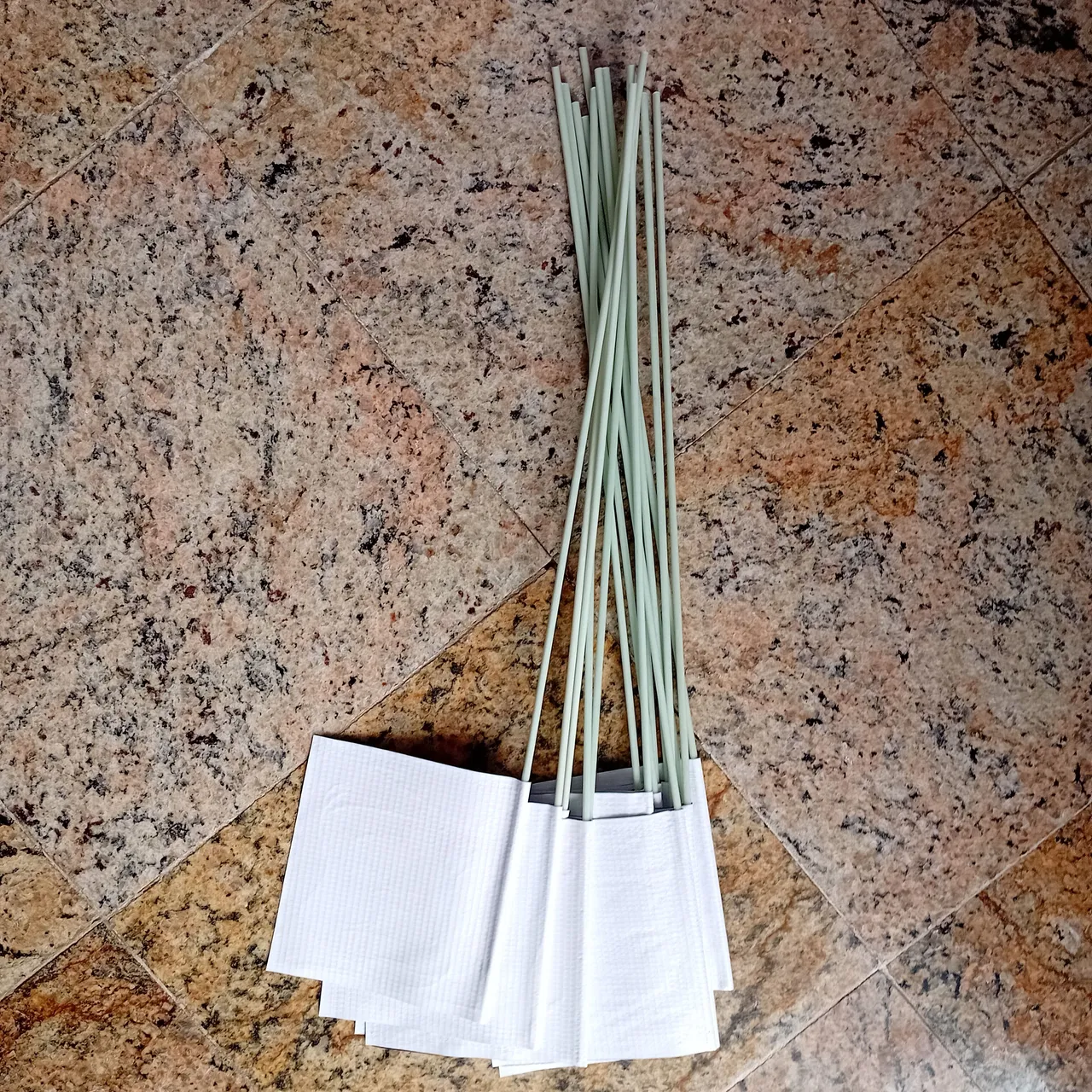 Bandeira para experimento agronômico