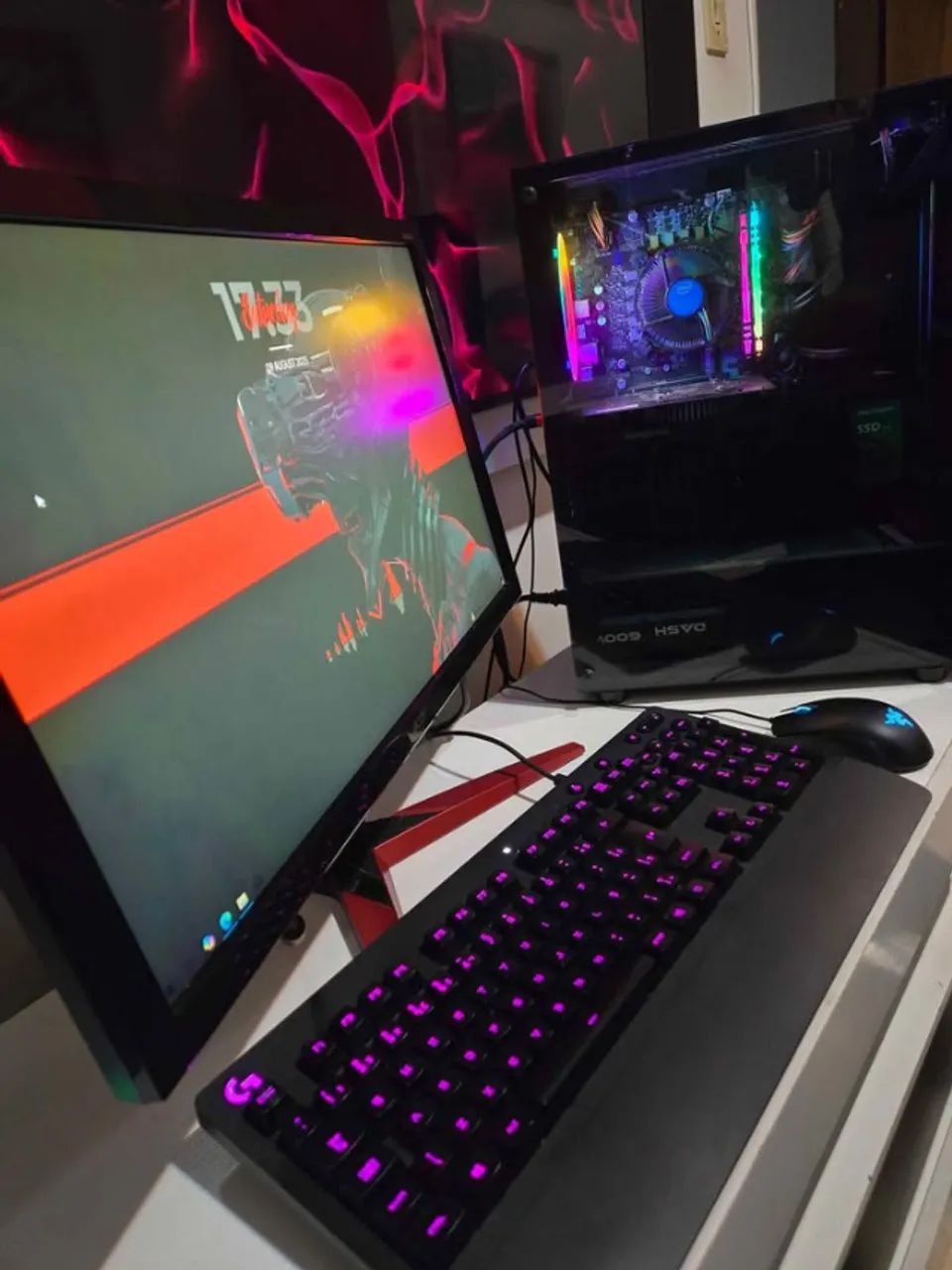 Pc gamer - i5 de 10th - GTX 1650 - Mouse Razer e Teclado Logitech GamePro - Foto 3