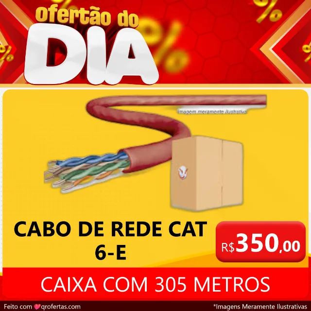 CABO DE REDE CAT 6E - FIO PARA INTERNET - CAIXA COM 305 METROS  - Foto 3