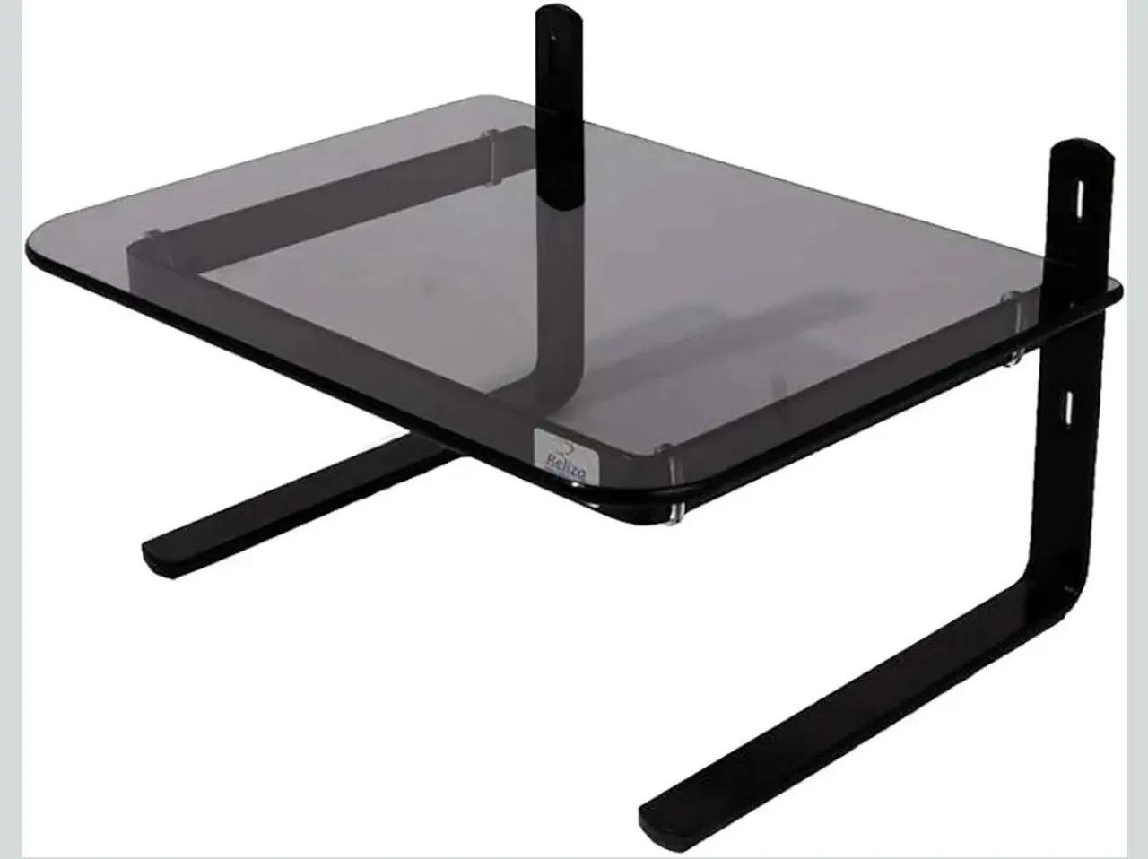 Base para monitores em vidro fumê