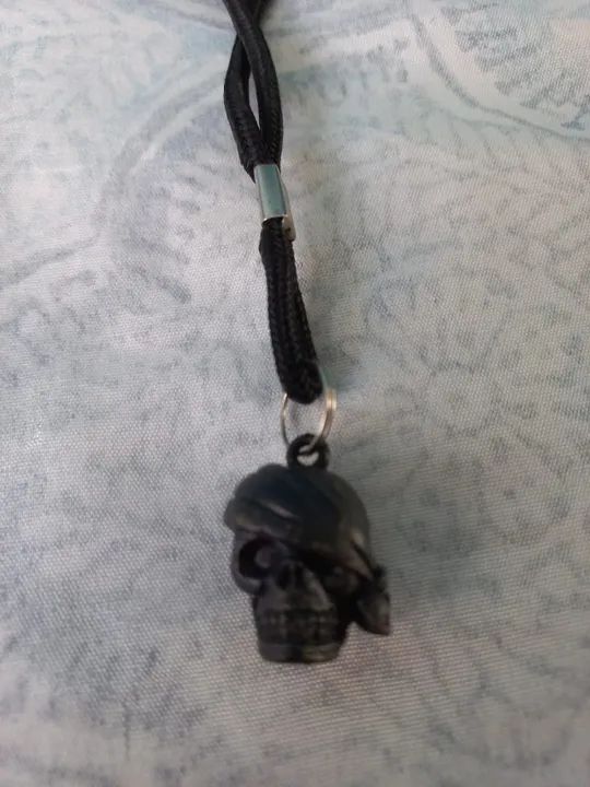 Pingente colar caveira preta Bope PM - Foto 2