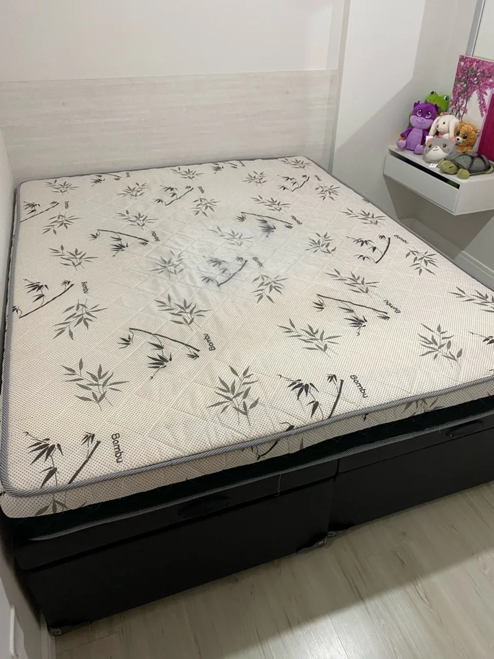 Cama Box Casal com Colchão Bambu