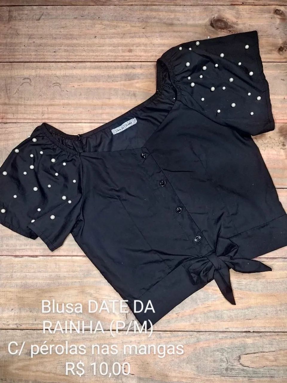 Blusa Date da Rainha P/M com Pérolas