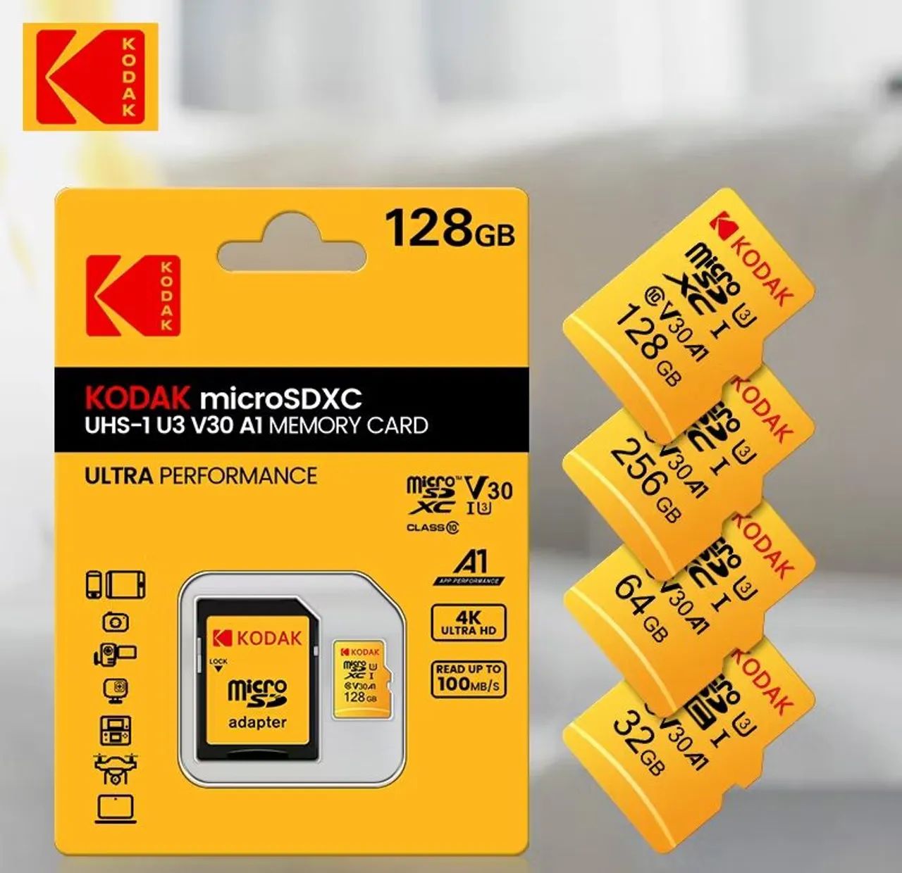 Cartão de Memória Kodak microSDXC 32 64 128GB - Ultra Performance Classe 10 - Foto 4
