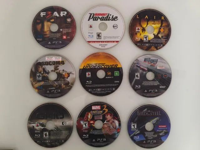 Jogos de Playstation 3 so midia - PS3