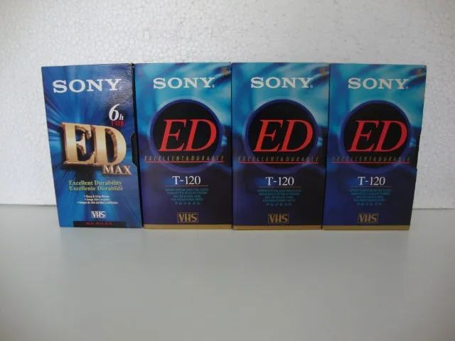 Lote Contendo 10 Fitas VHS Marca Sony T-120 (usadas)