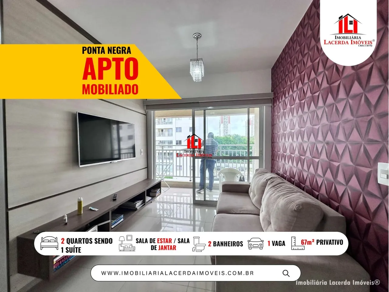Apto no Reserva das Praias com 2 Qts sendo 1 Suíte/ Mobiliado