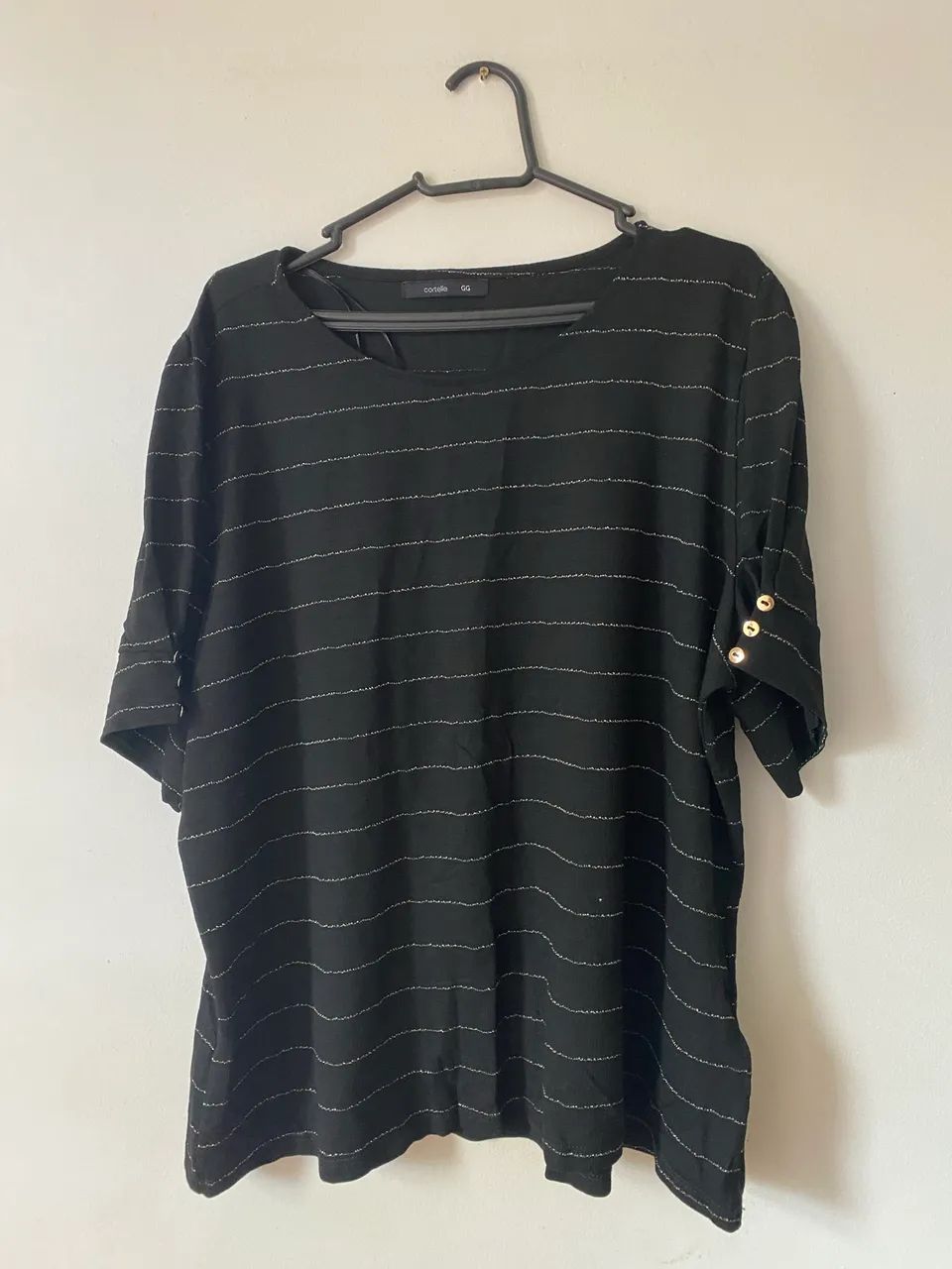 Camiseta preta GG nova 