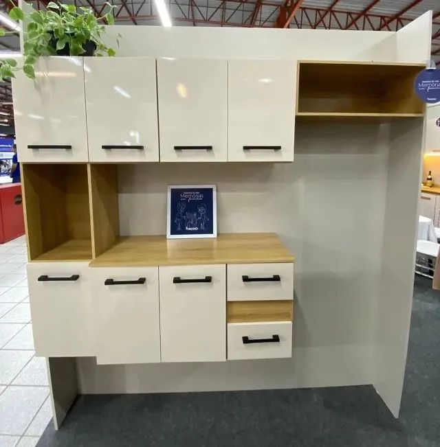 Armário suspenso niciole freijo off (produto novo de fabrica) 