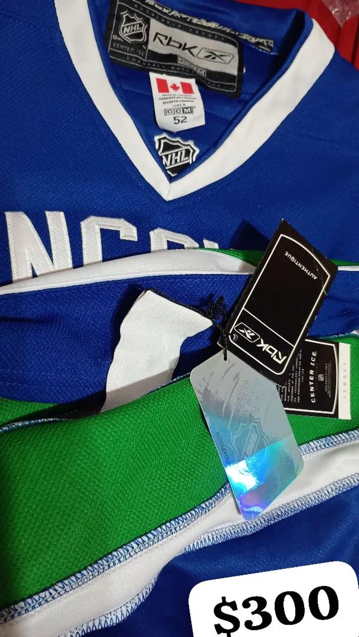 Camisa de Hóquei Vancouver Canuck NOVA Gs Reebok NHL