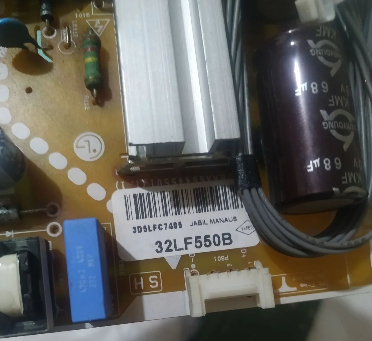 Placas fonte + video Tv lg lcd 32LF550B - Foto 4