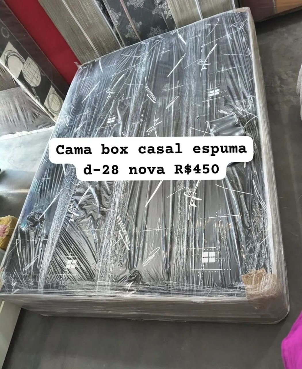 Cama box casal espuma D-28 nova R$450- Entrega grátis 