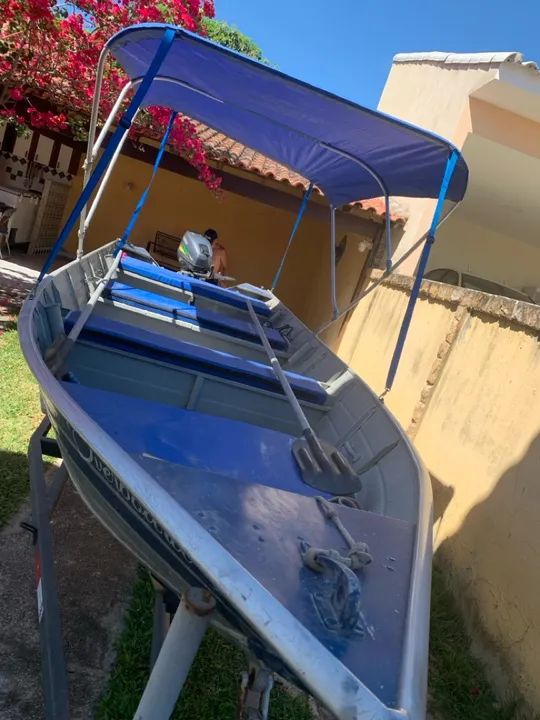 Barco+motor+carretinha, com todos os acessórios  - Foto 4