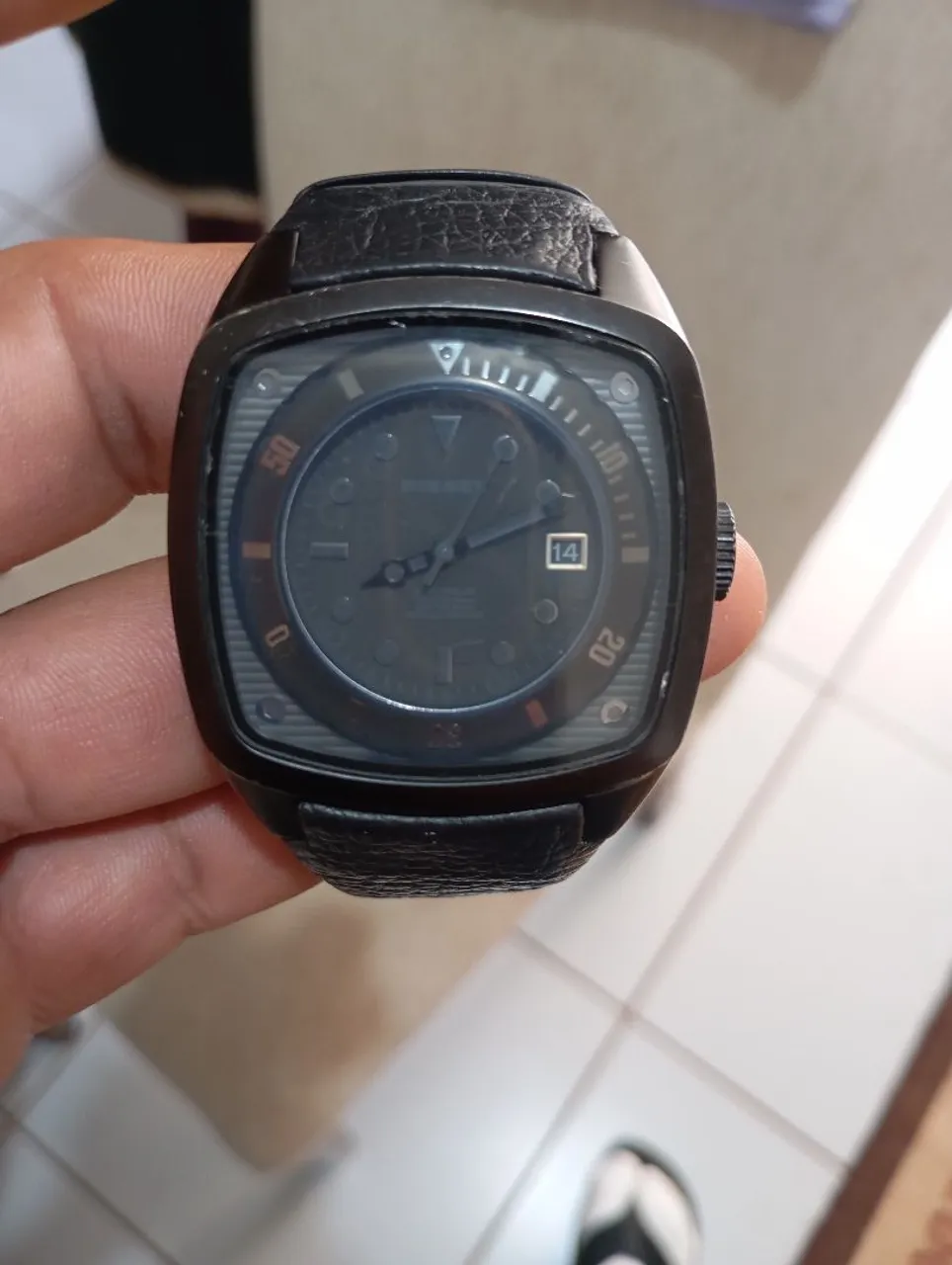 Relógio Diesel original DZ1492 pulseira de couro