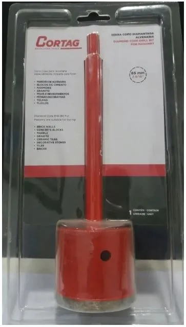 Serra Copo Diamantada 50 Mm Com Haste De 3/8" - Cortag