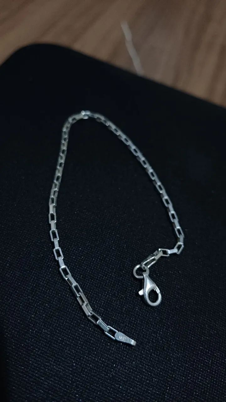 Pulseira em Prata - Modelo Elo Retangular Alongado  - Foto 3