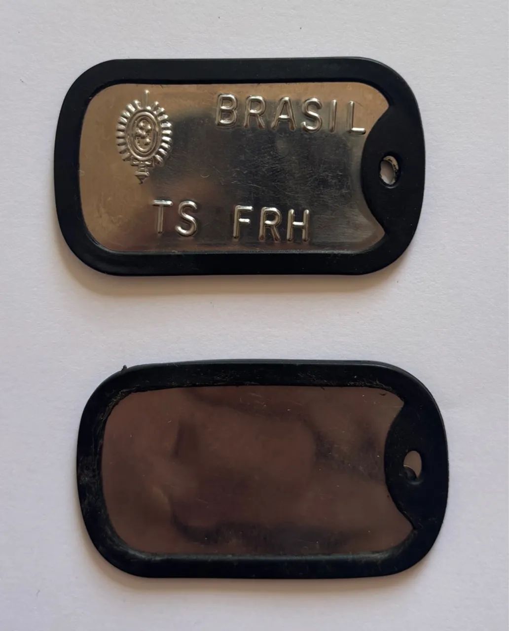 Placa de identificação militar dog tag exército brasileiro